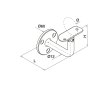 BM Architectural Handrail Wall Bracket With Adjustable Saddle