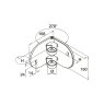 BM Architectural Adjustable 45 Degree Slab Bracket