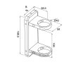 Rectangular Fixed Slab Bracket For 42.4mm Post