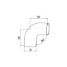BM Architectural Eazypost 90 Degree Tube End