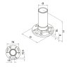 B+M 100mm Reinforced Post Base Plate