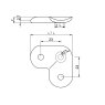 Eazypost Corner Saddle to suit 42mm Handrail