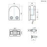 BM Architectural Eazypost Middle D 10mm Glass Clamp