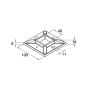 BM Architectural Eazysquare Floor Plate to suit 40x40x2mm Tube