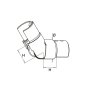 EazySlot Articulated Upward Slotted Handrail Joint EazySlot Articulated Upward Slotted Handrail Joint